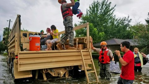 Texas National Guard Soldiers rescue Texans in Flooded Areas