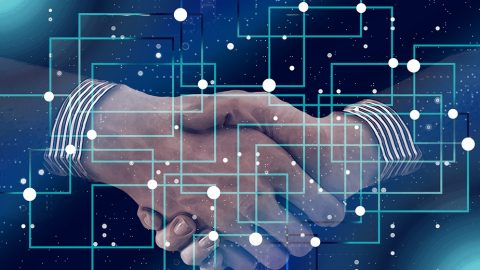 Shaking Hands Handshake Data Personal Block Chain